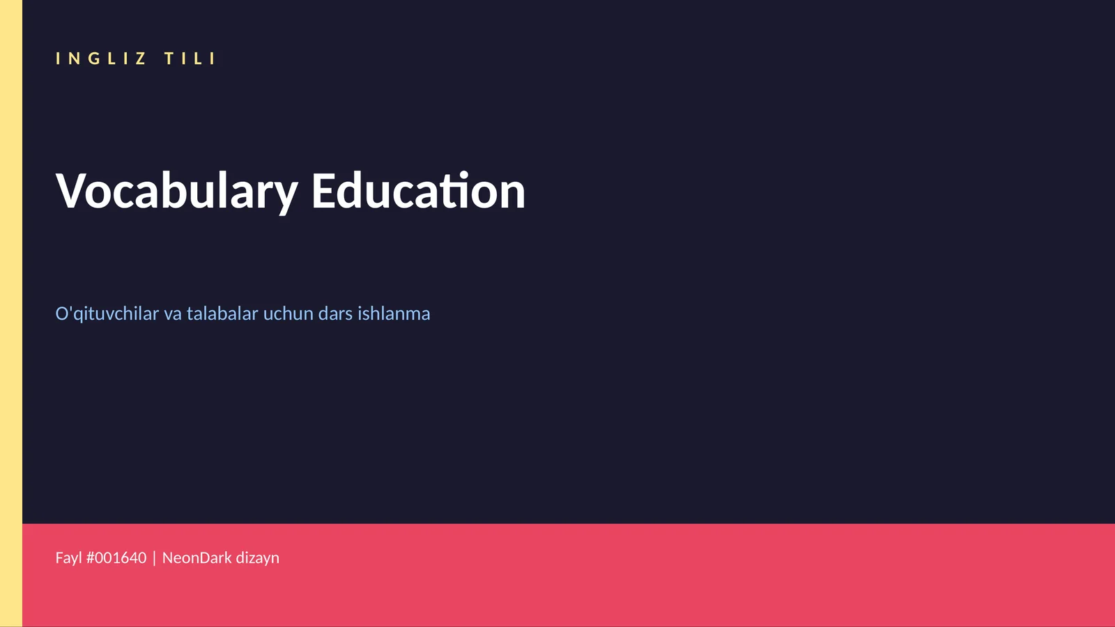Vocabulary Education