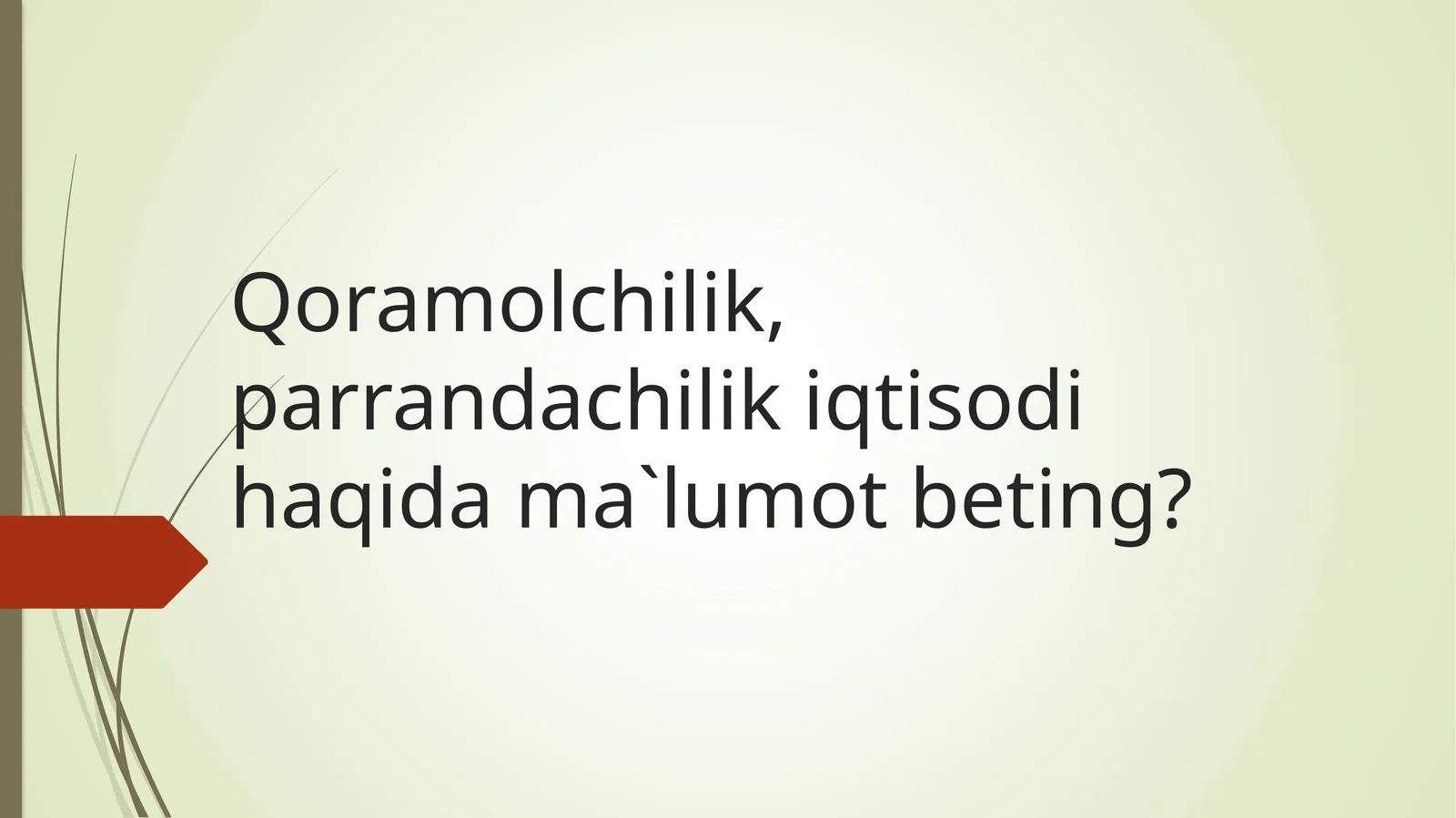 Qoramolchilik
