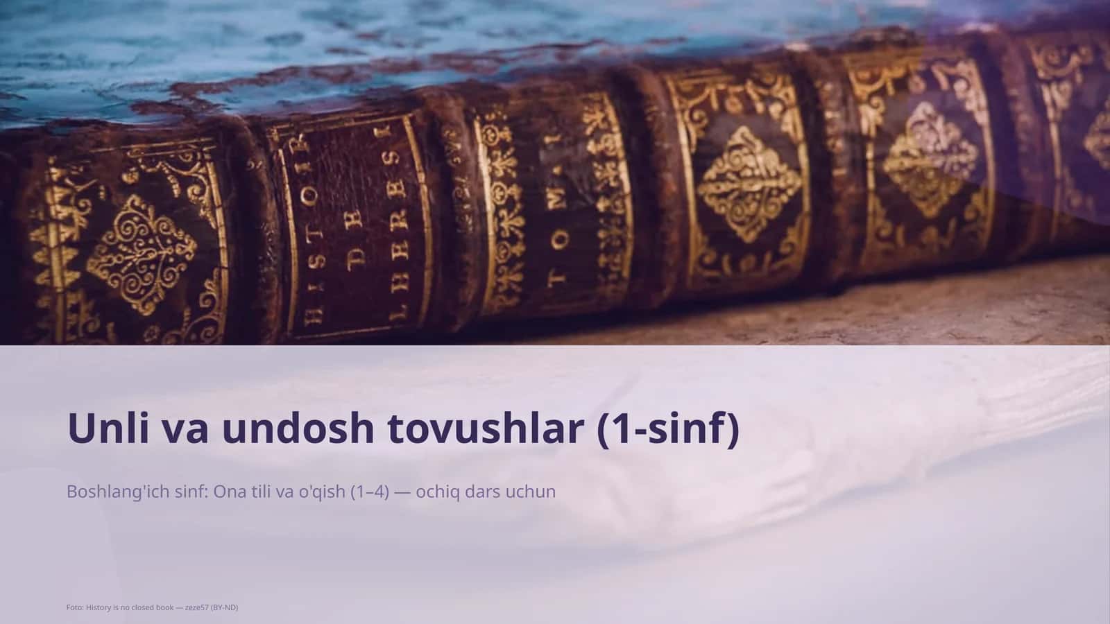 Ona tili va o'qish (1–4) — ochiq dars uchun
