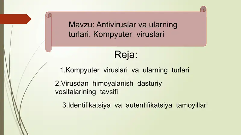 Antiviruslar va ularning turlari. Kompyuter viruslari