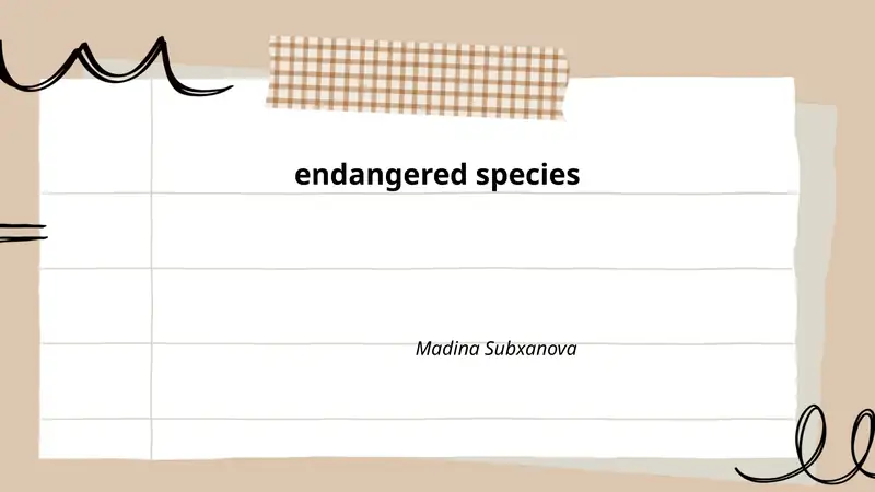 Endangered Species