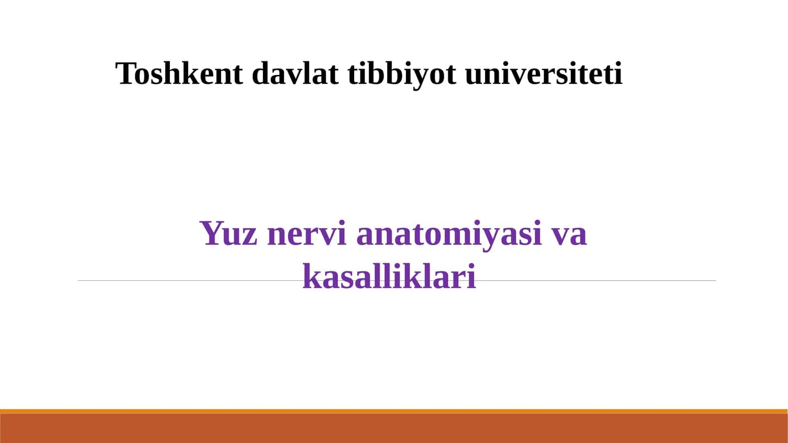 Yuznervi anatomiyasi va kasalliklari