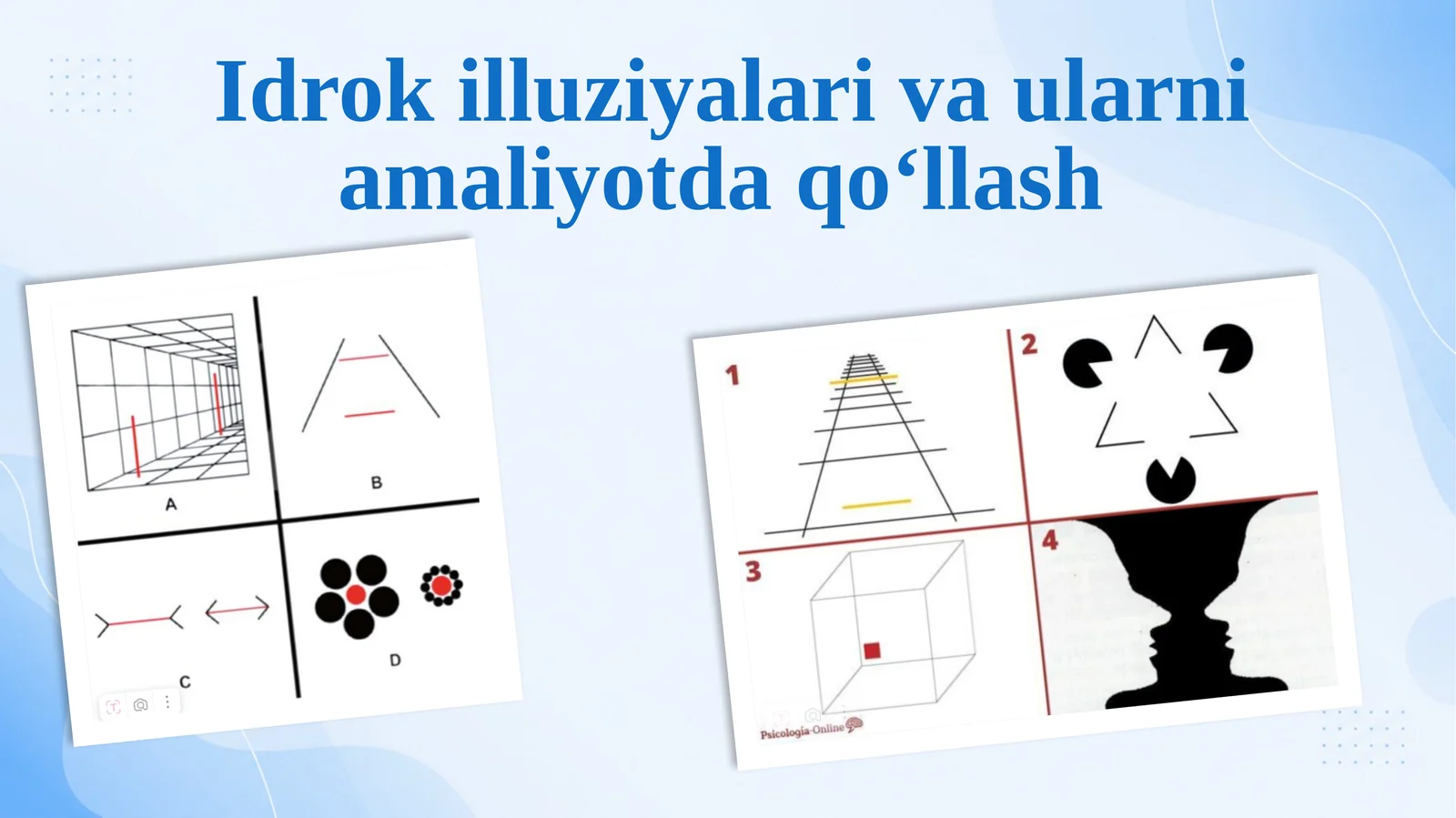 Idrokilluziyalar va ularni amaliyotda qo‘llash