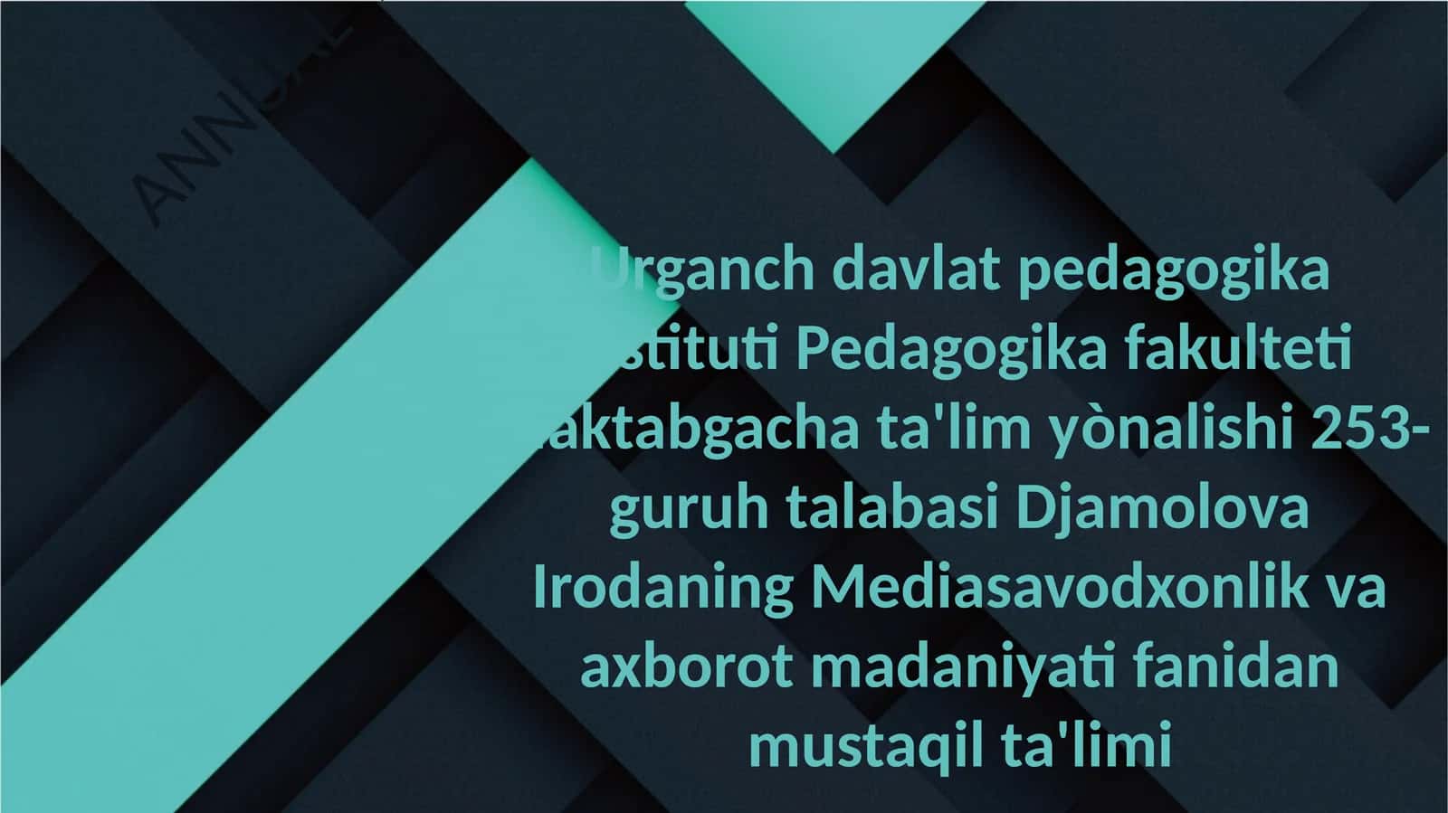Mediasavodxonlikning asosiy tushunchalari va ahmiyati