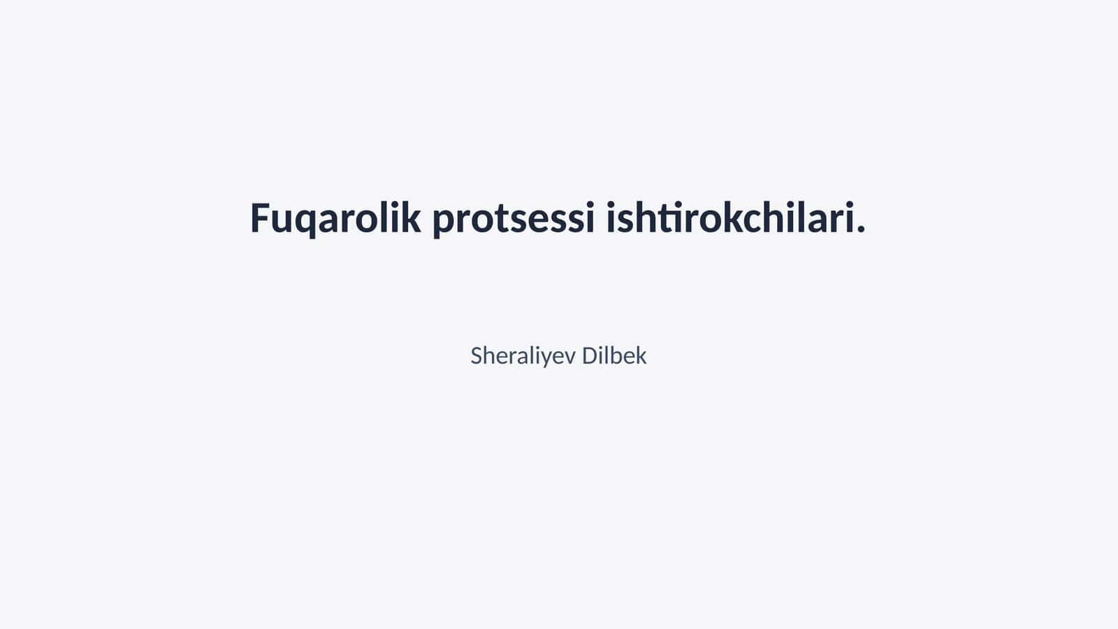 Fuqarolik protsessi ishtirokchilari