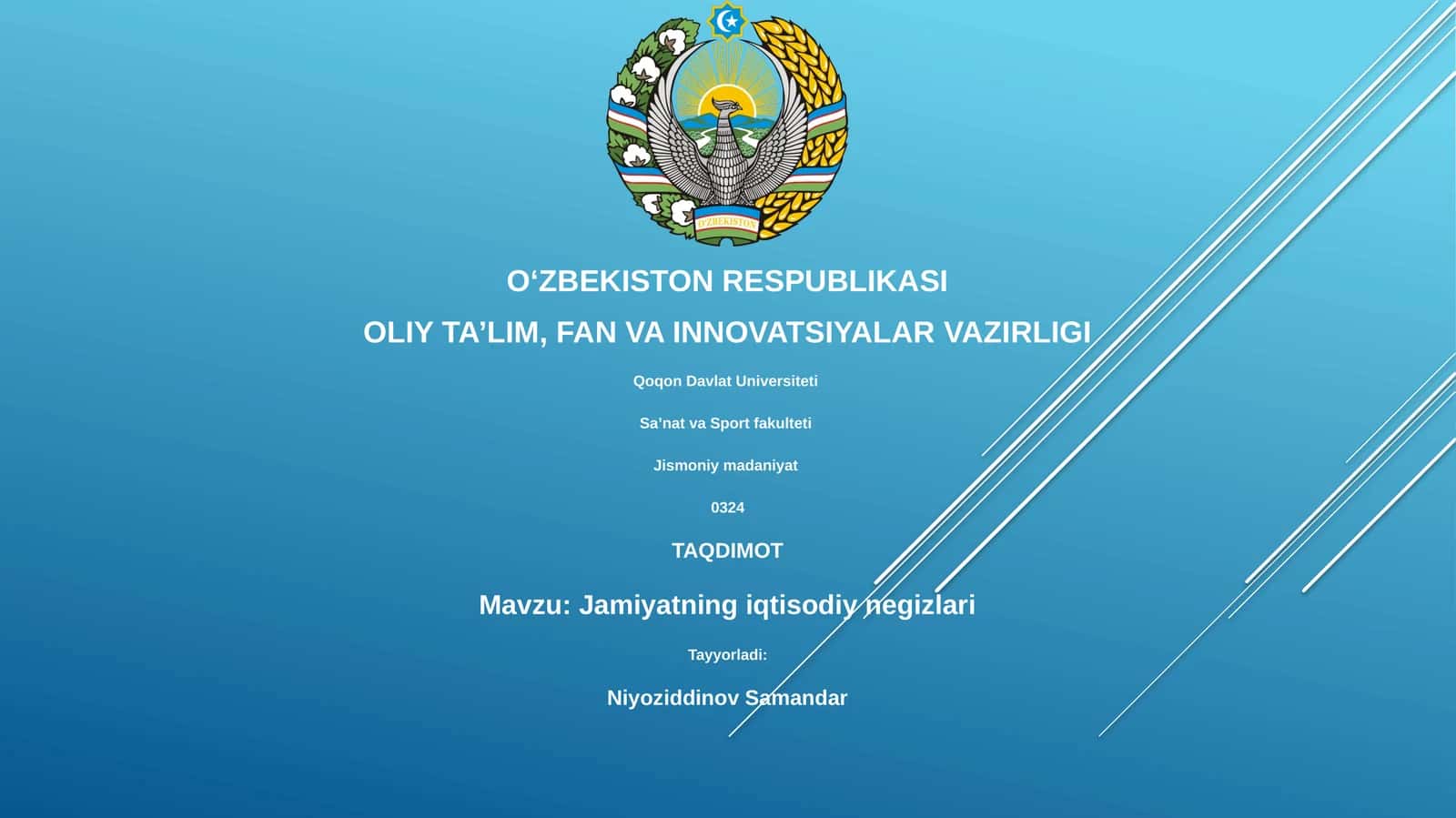 Jamiyatning iqtisodiy negizlari