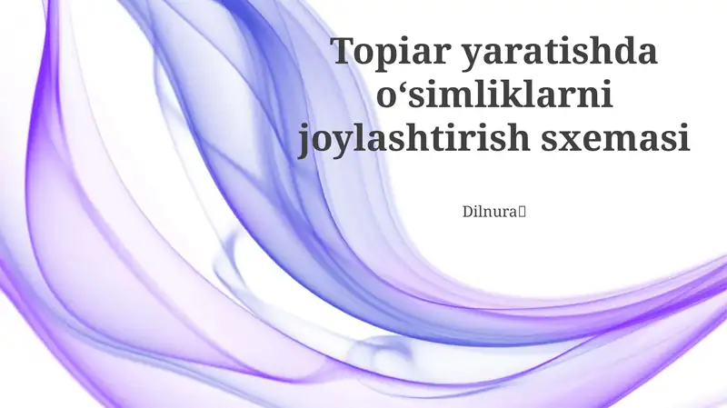 Topiar yaratishda o‘simliklarni joylashtirish sxemasi