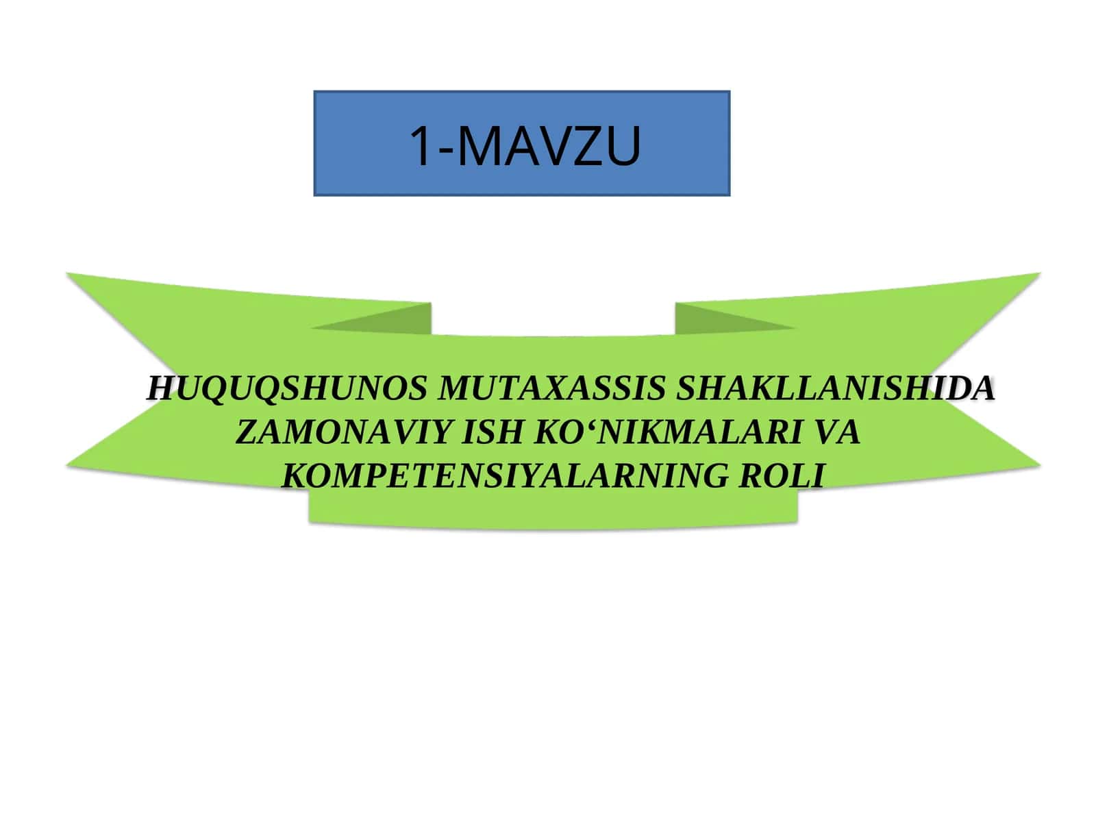 Huquqshunos mutaxassis shakllanishida