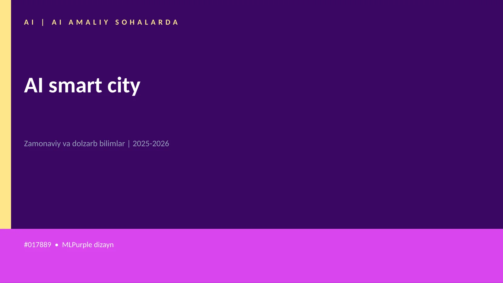 AI AMALIY SOHALARDA