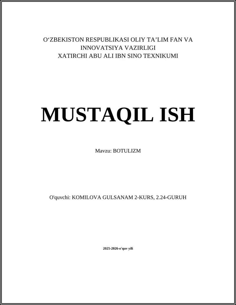 Botulizm