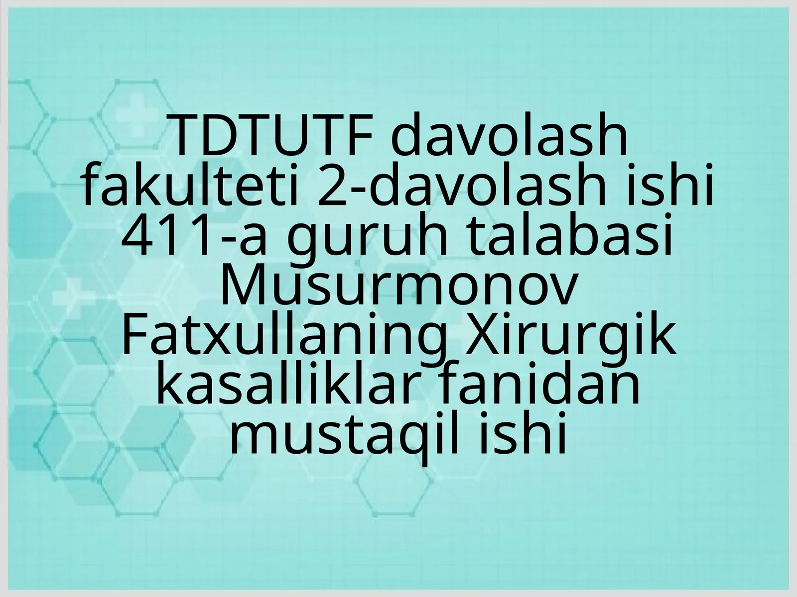 PTI uchburchagi va oraliq churralar