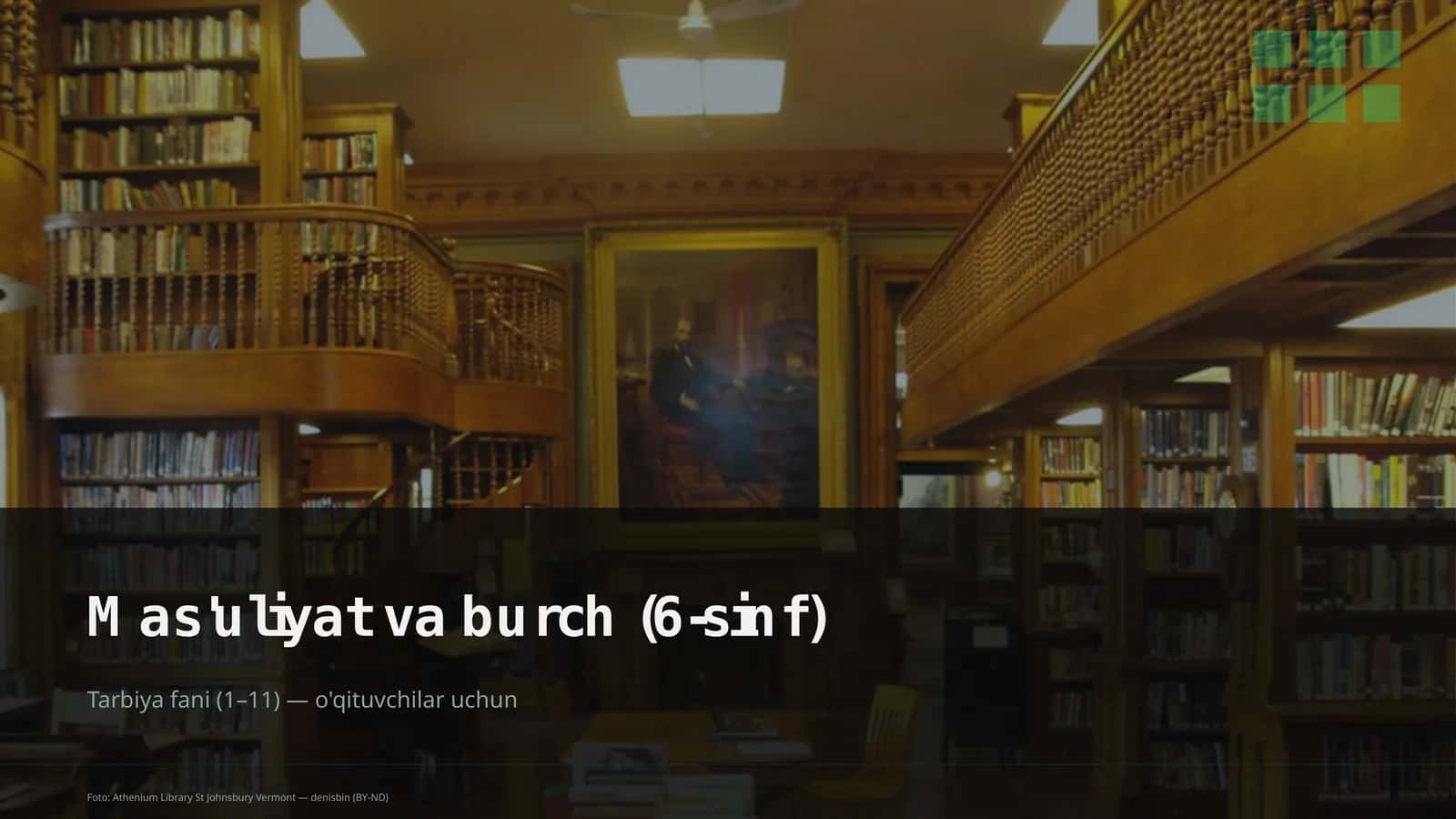 Mas'uliyat va burch (6-sinf)