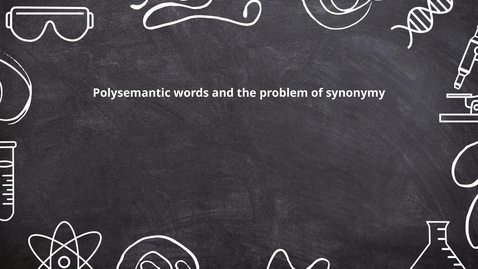 Polysemantic words and the problem of synonymy