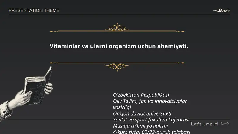 Vitaminlar va ularni organizm uchun ahamiyati
