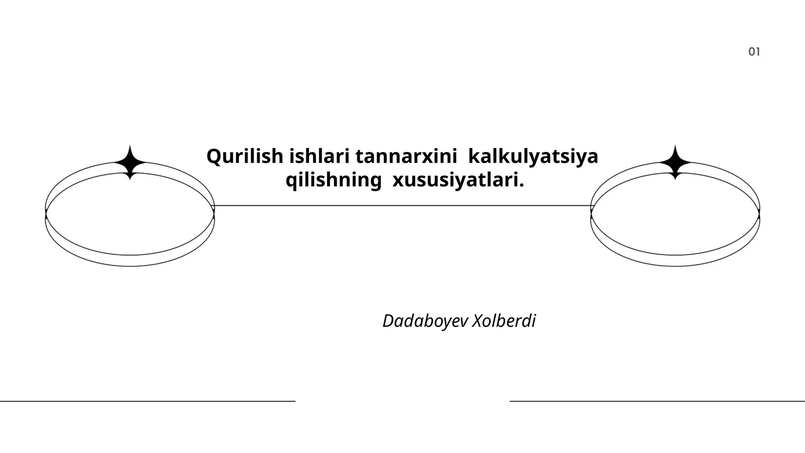 Qurilish ishlari tannarxini kalkulyatsiya qilishning xususiyatlari