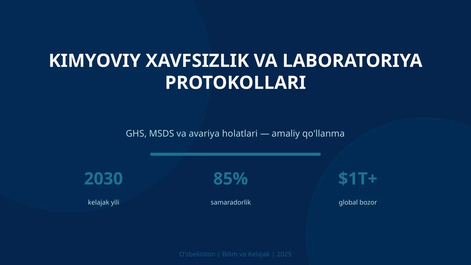 KIMYOVIY XAVFSIZLIK VA LABORATORIYA PROTOKOLLARI