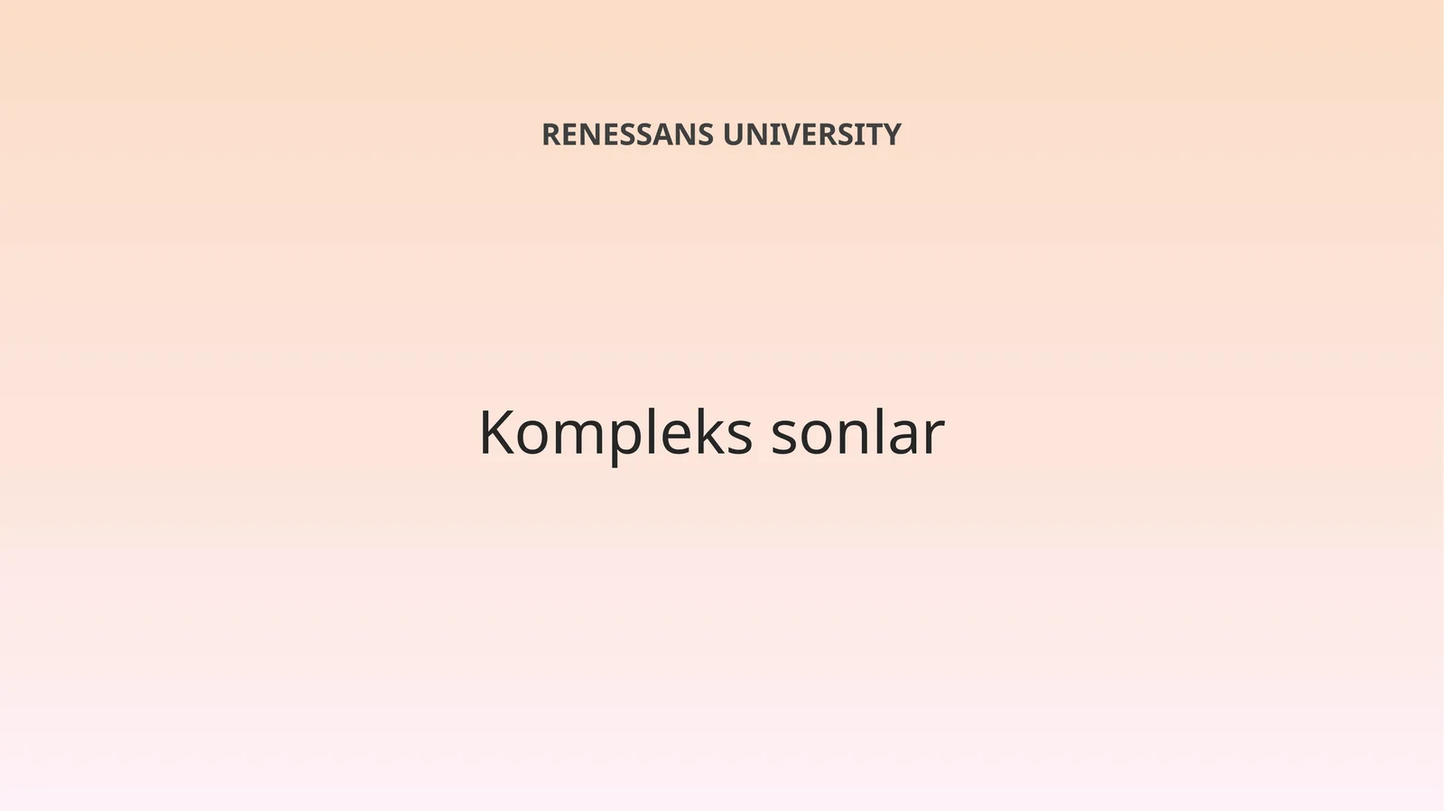 Kompleks sonlar