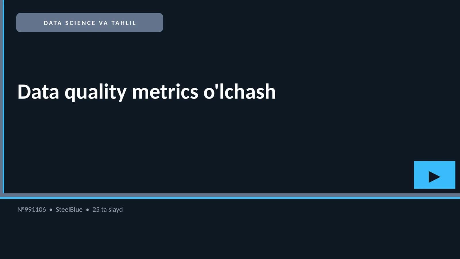 DATA SCIENCE VA TAHLIL