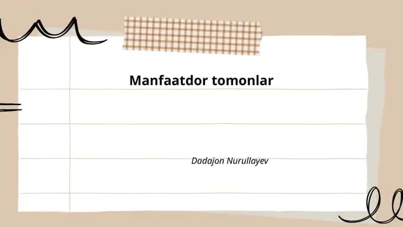 Manfaatdor tomonlar