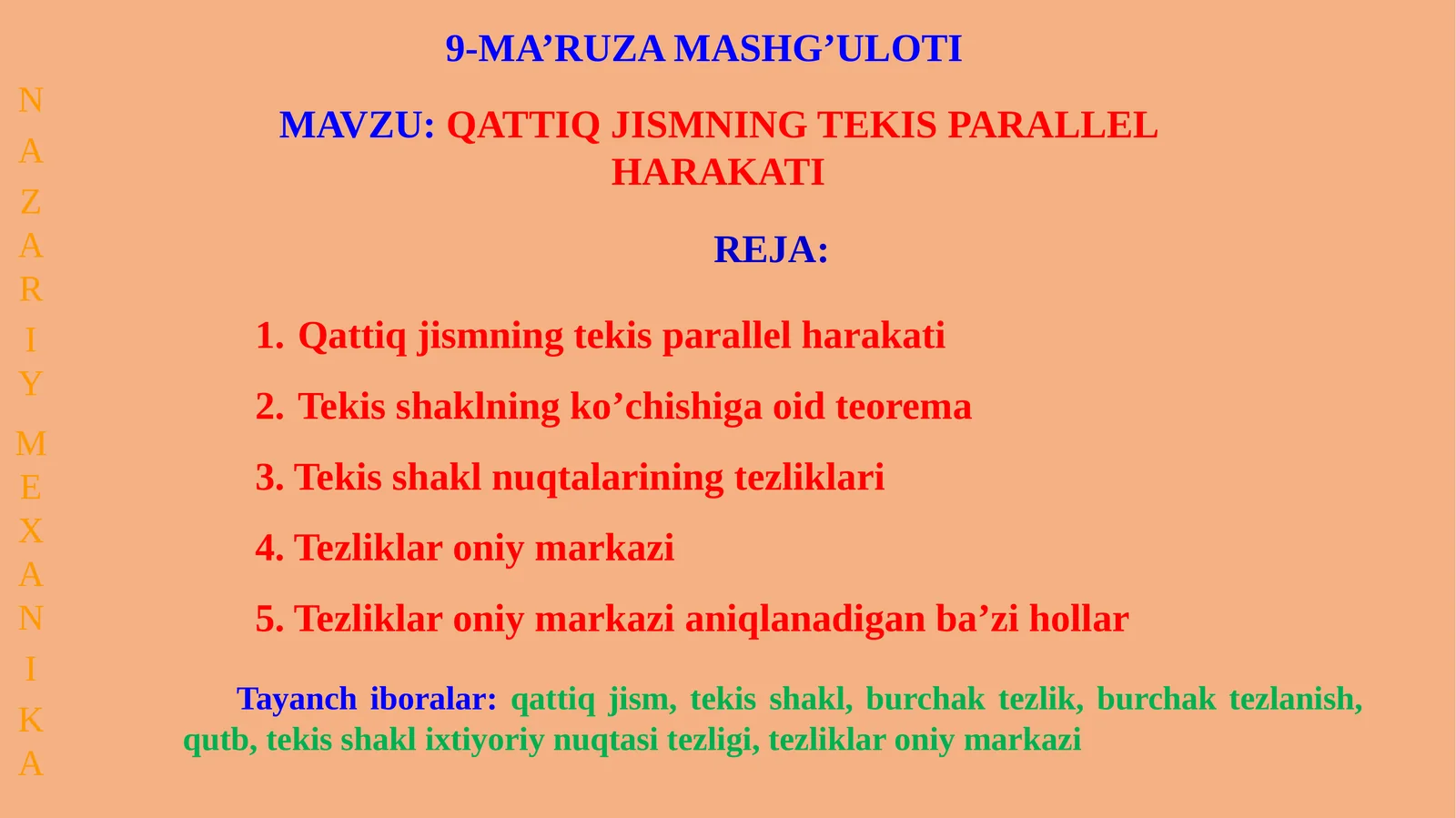 QATTIQ JISMNING TEKIS PARALLEL HARAKATI