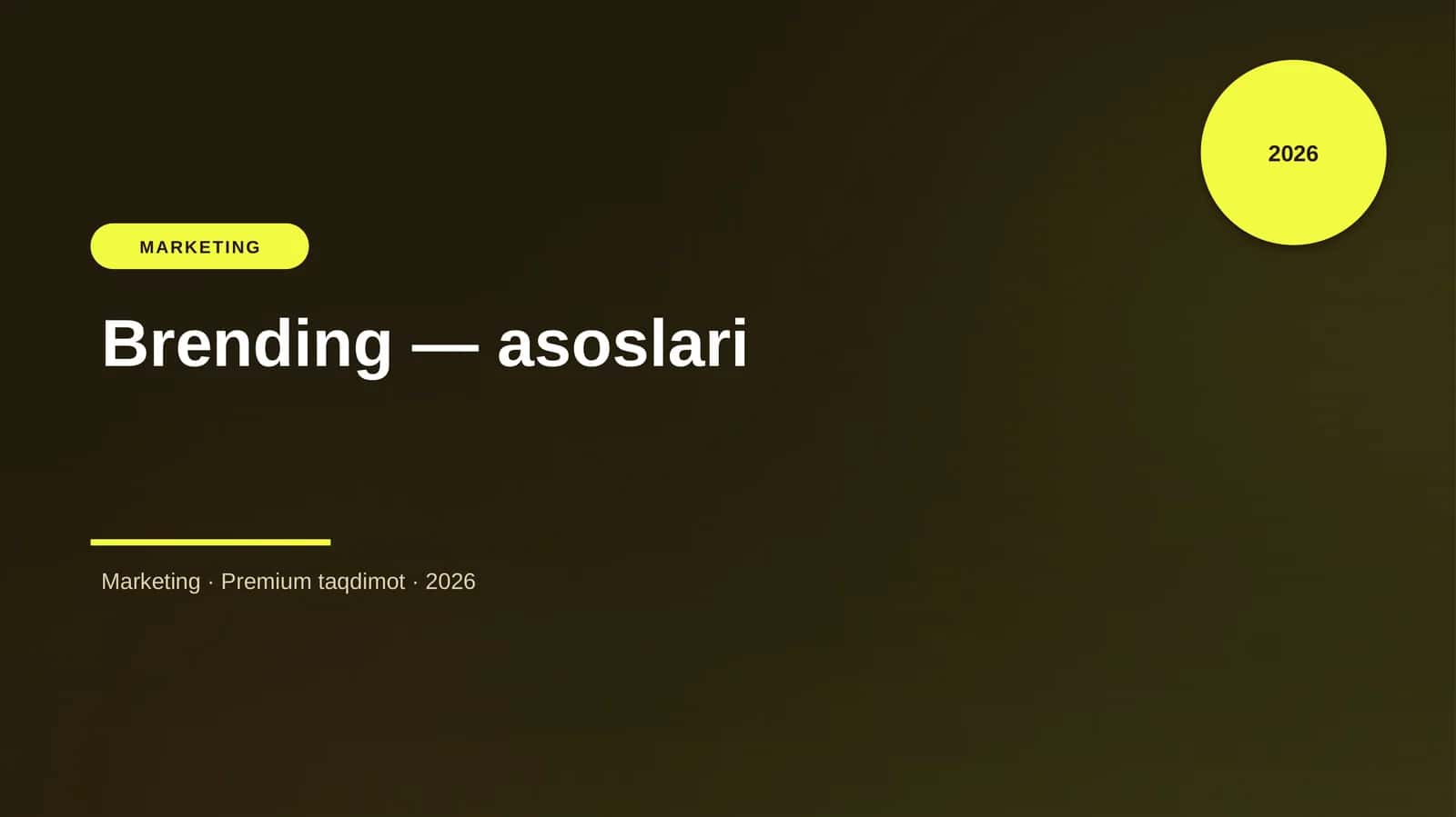 Brending — asoslari