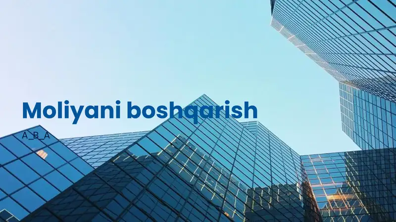 Moliyaviy Boshqarish Asoslari