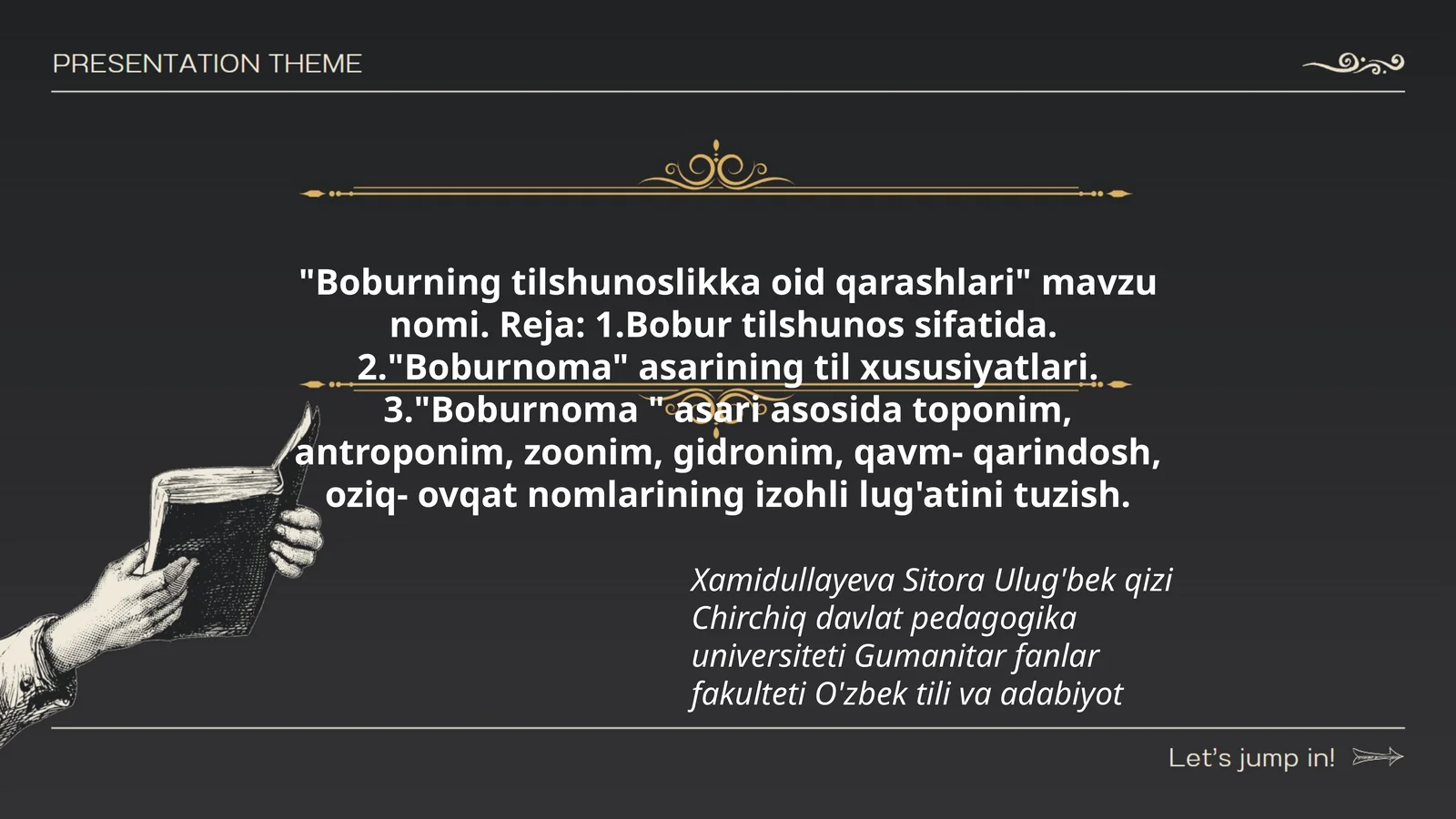 Boburning tilshunoslikka oid qarashlari