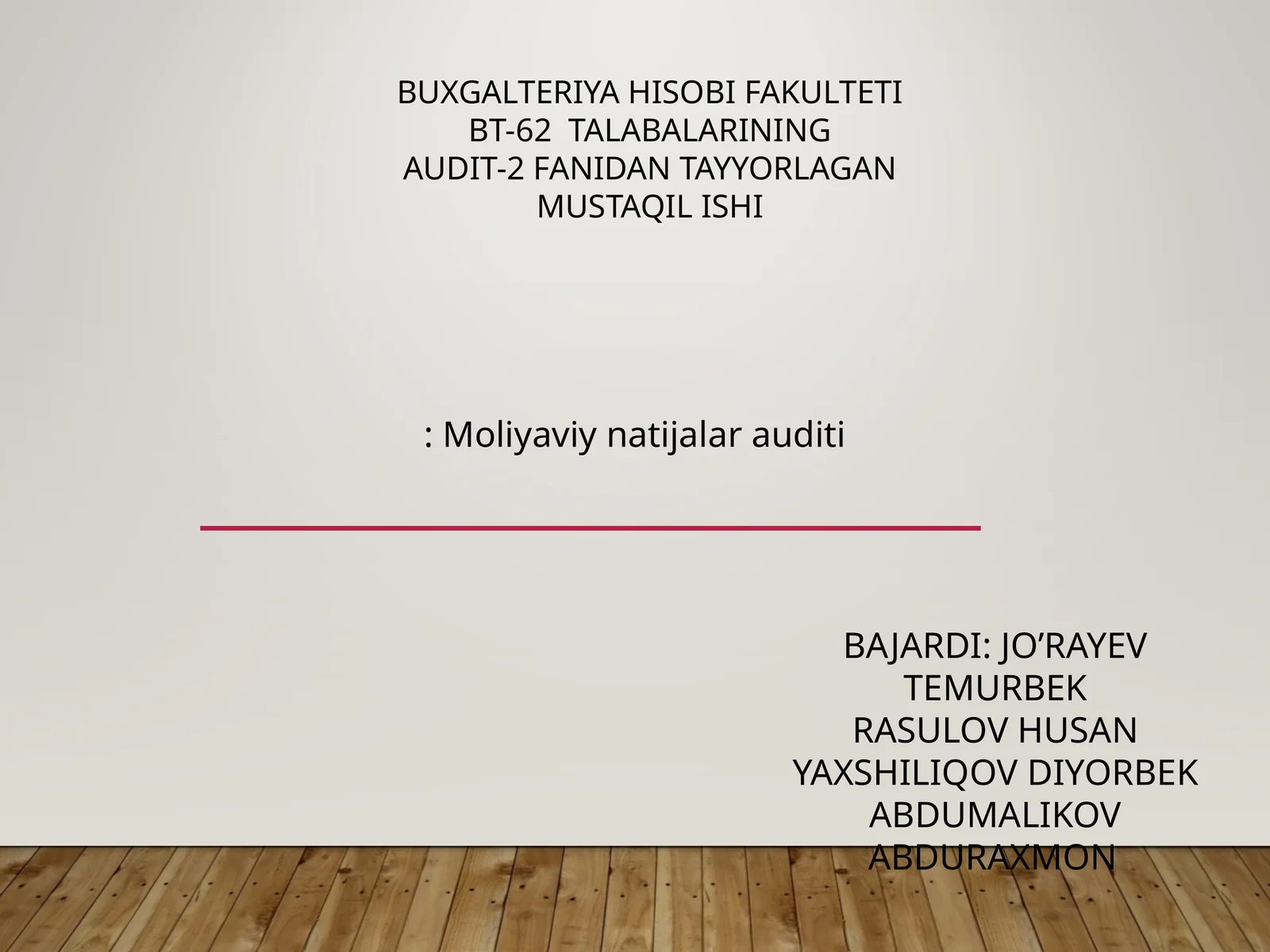 Moliyaviy natijalar auditi