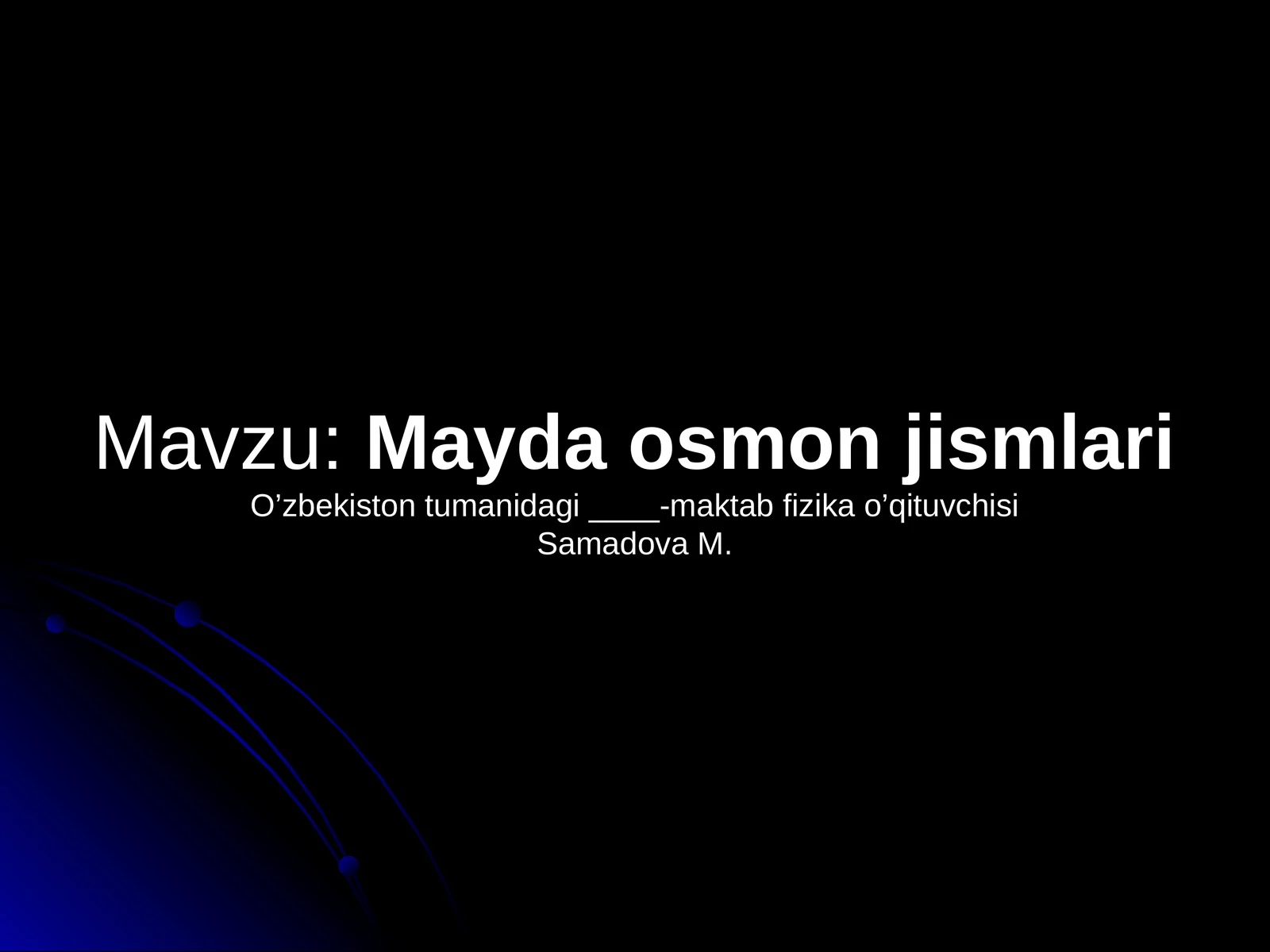 Mayda osmon jismlari
