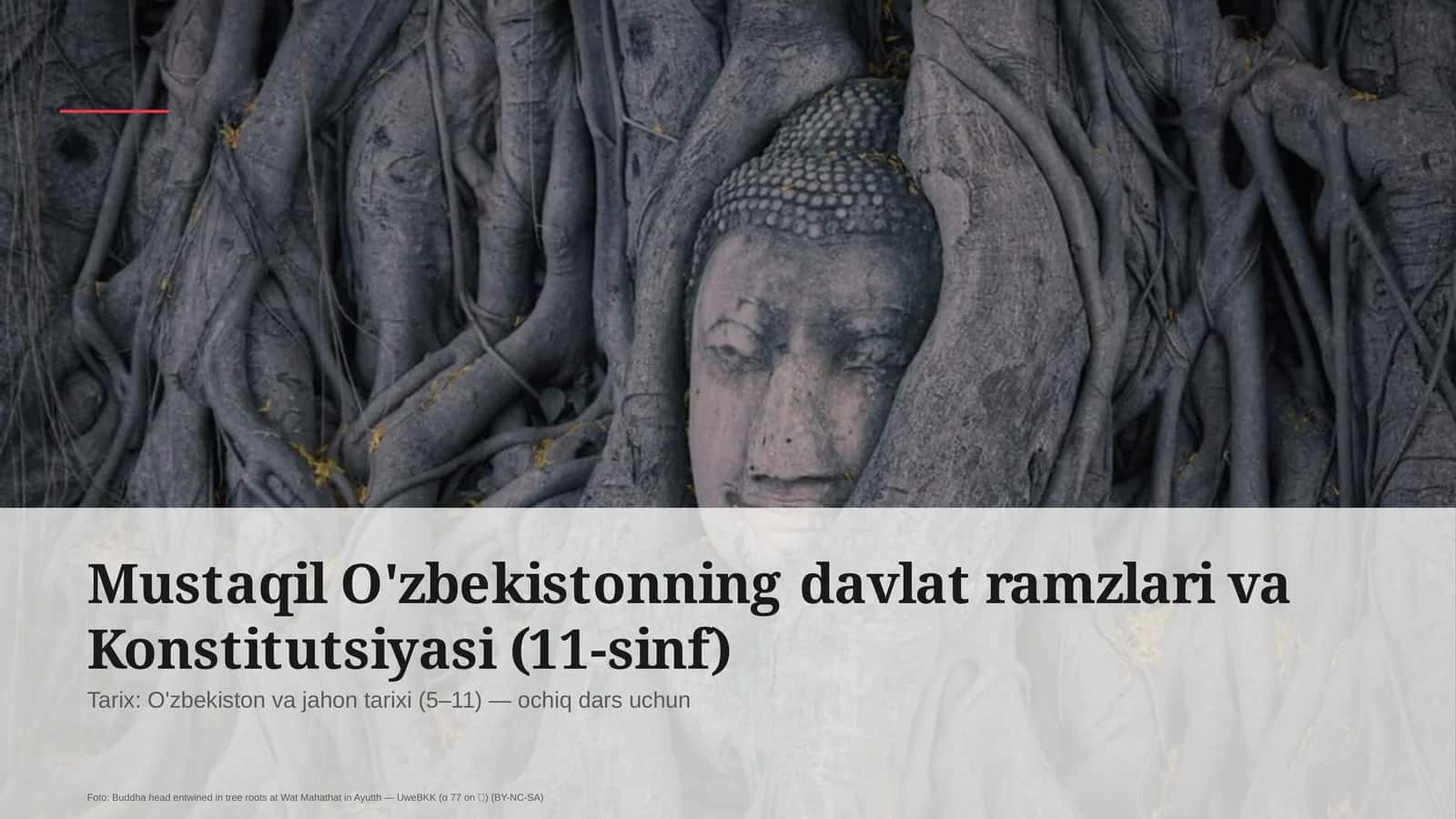 O'zbekistonning davlat ramzlari va Konstitutsiyasi (11-sinf)