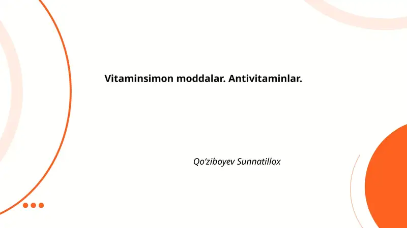 Vitaminsimon moddalar