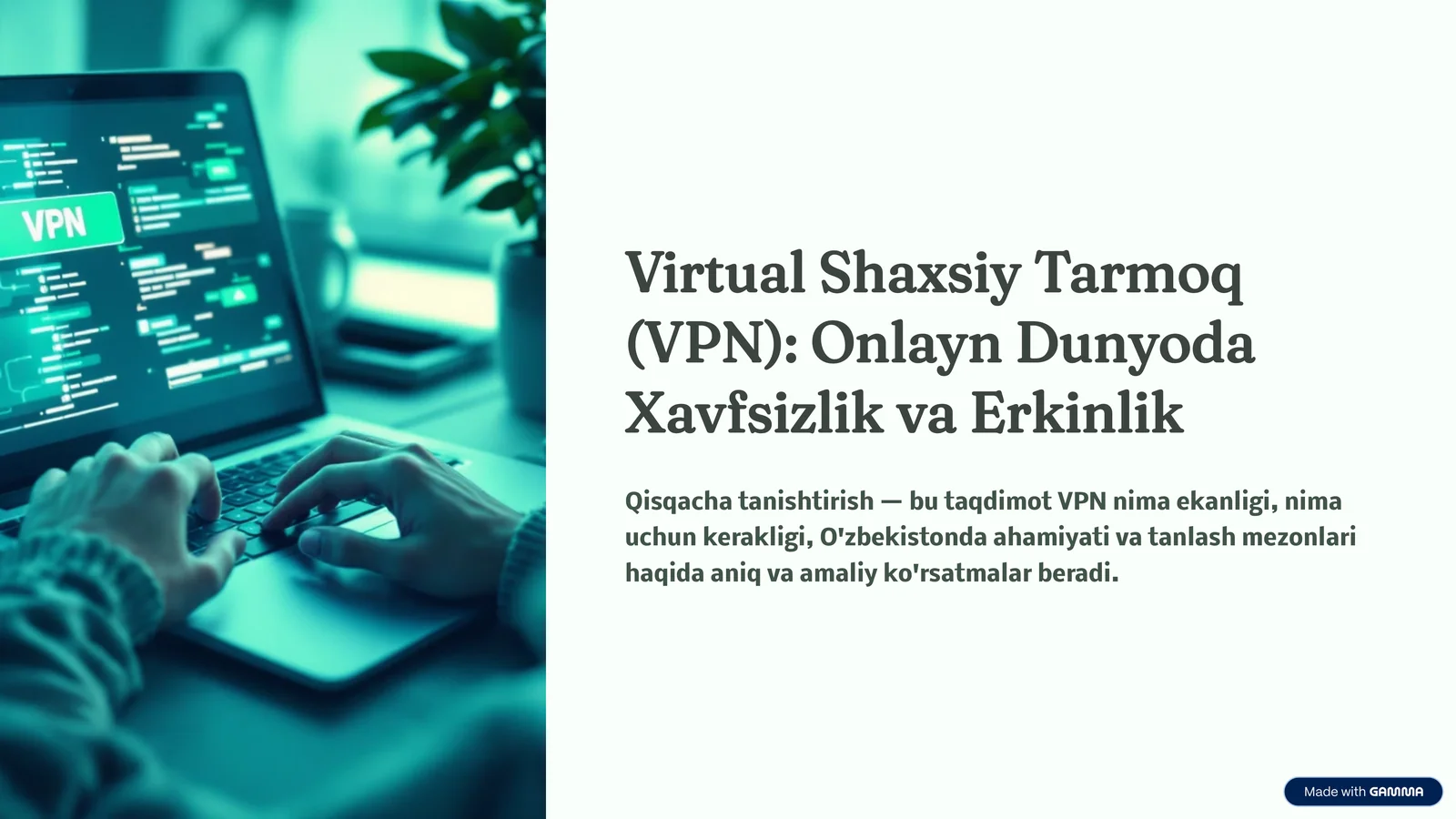 Virtual Shaxsiy Tarmoq (VPN)