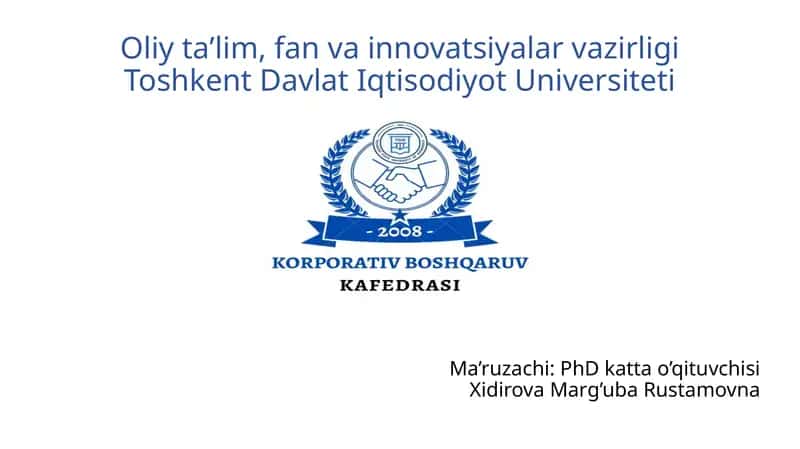 Korporativ boshqaruvning boshqaruv organlari