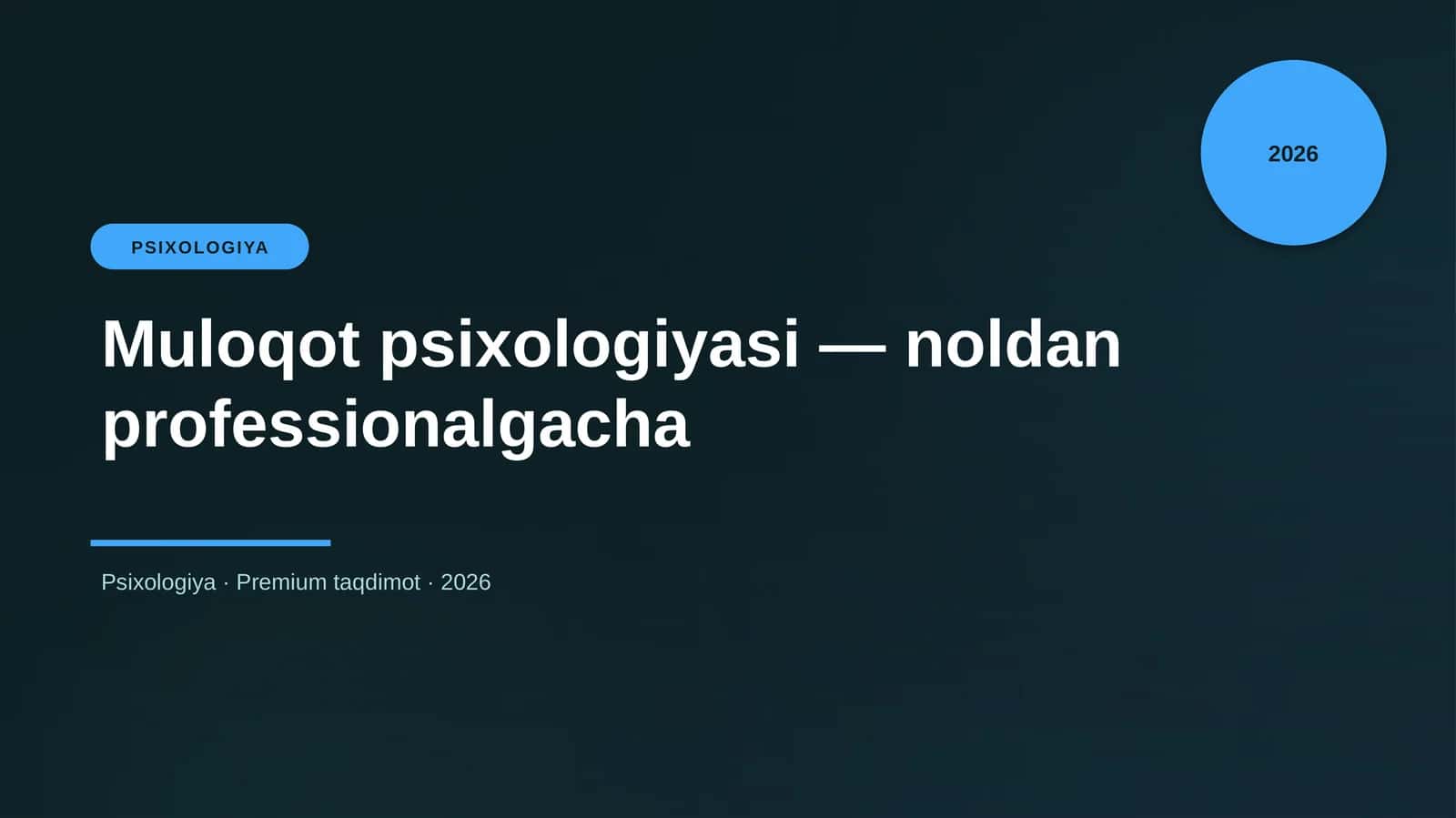 Muloqot psixologiyasi — noldan professionalgacha