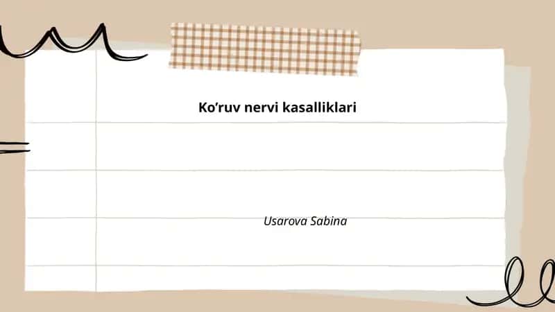 Ko’ruv nervi kasalliklari