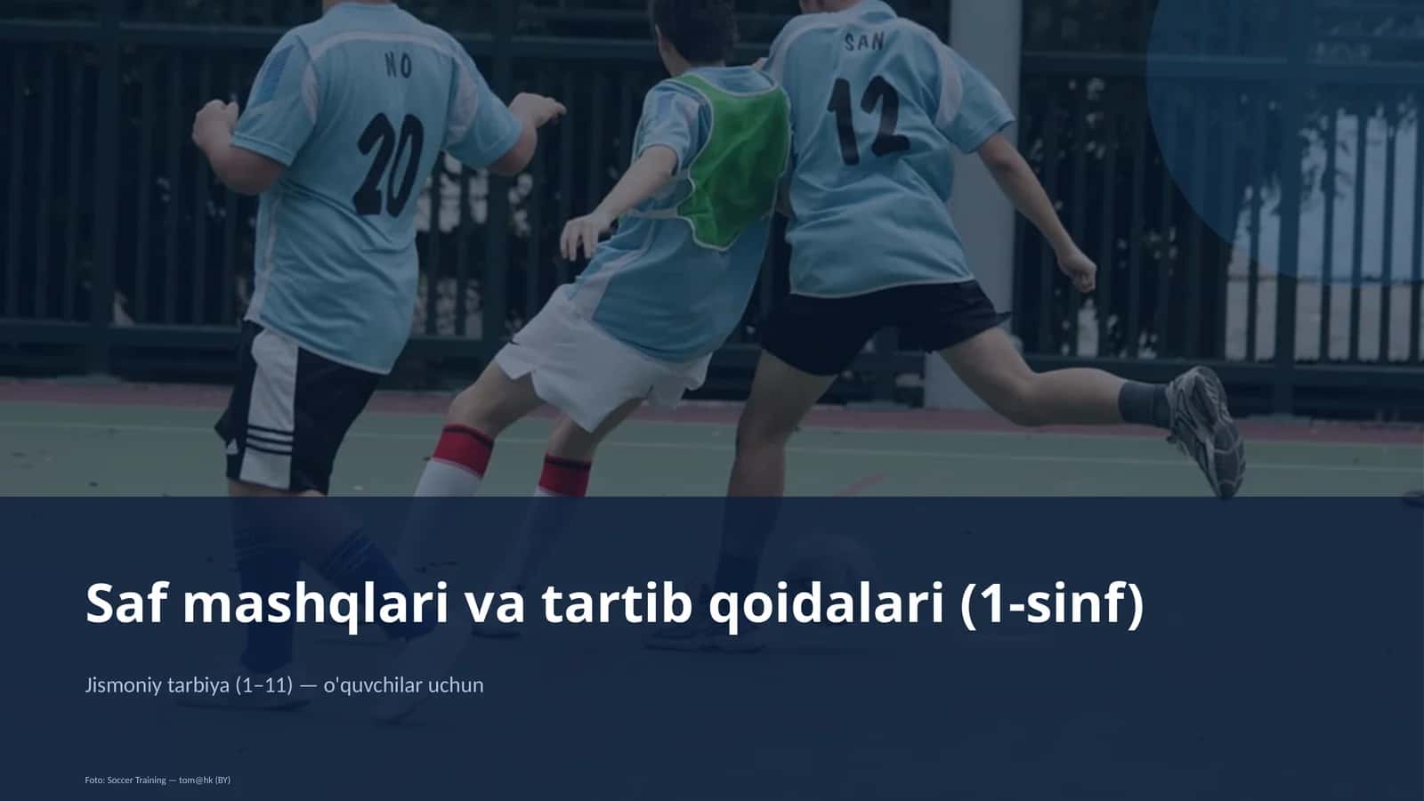 Saf mashqlari va tartib qoidalari (1-sinf)