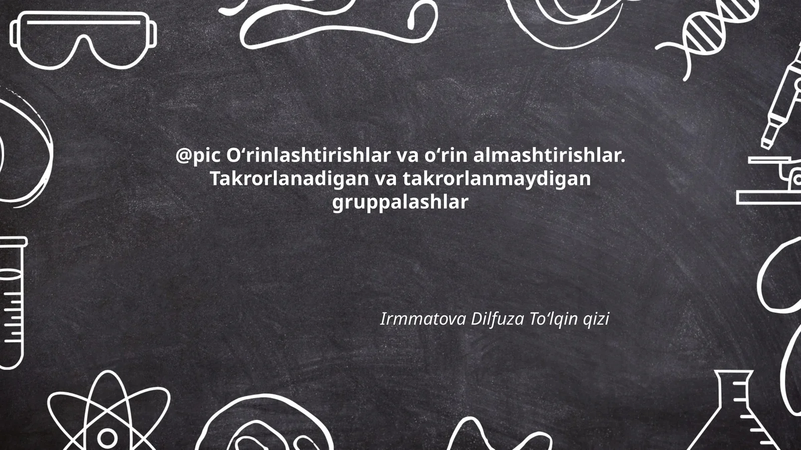O'rinlashtirishlar va o'rin almashtirishlar