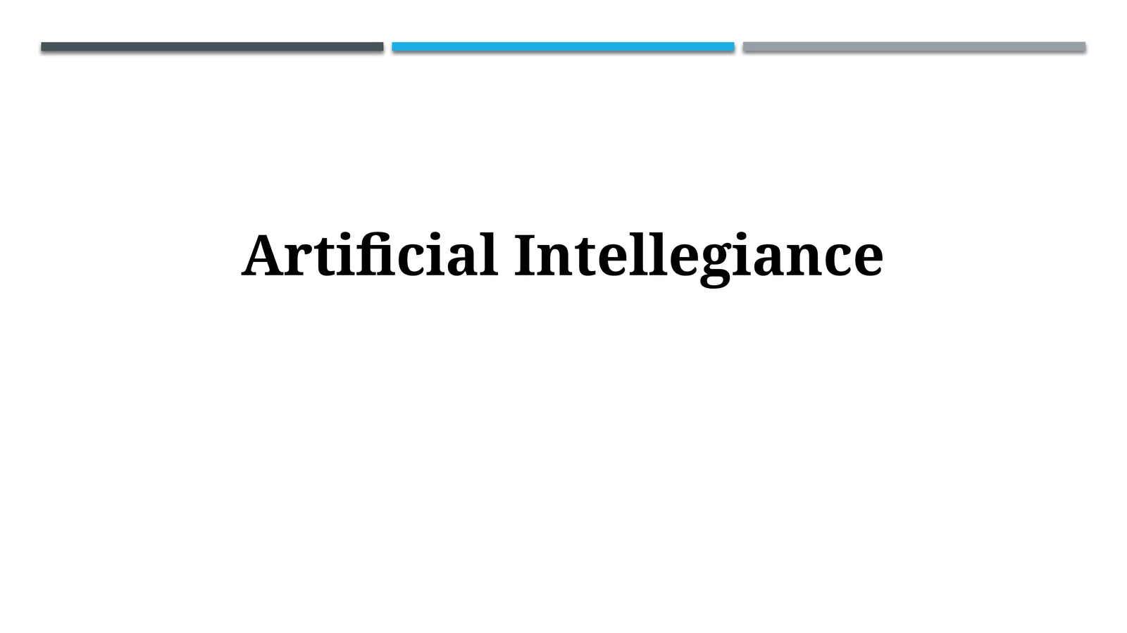 Artificial Intellegiance