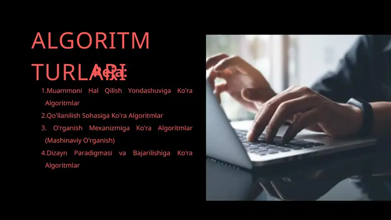 ALGORITM TURLARI