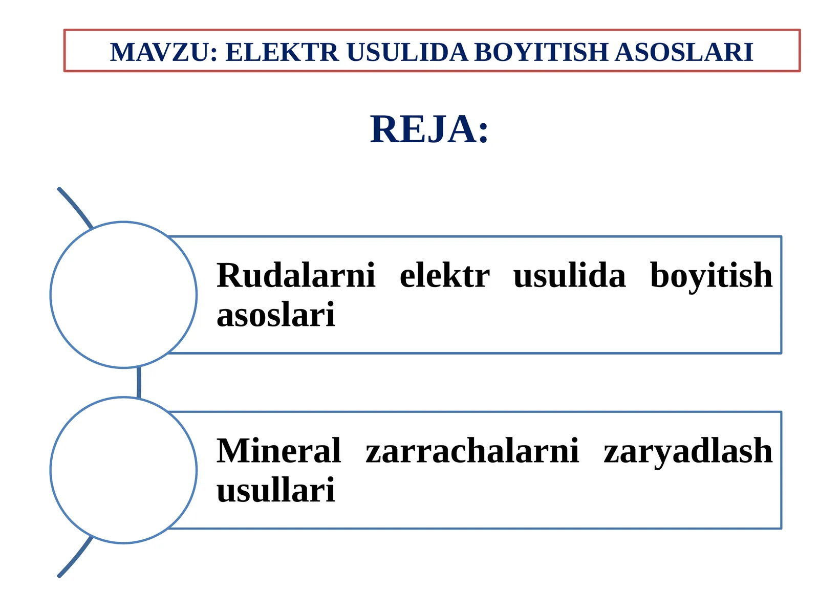 ELEKTR USULIDA BOYITISH ASOSLARI