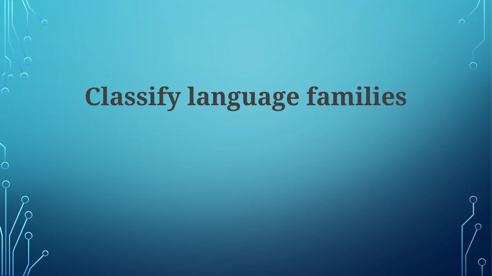 Major Language Families of the World