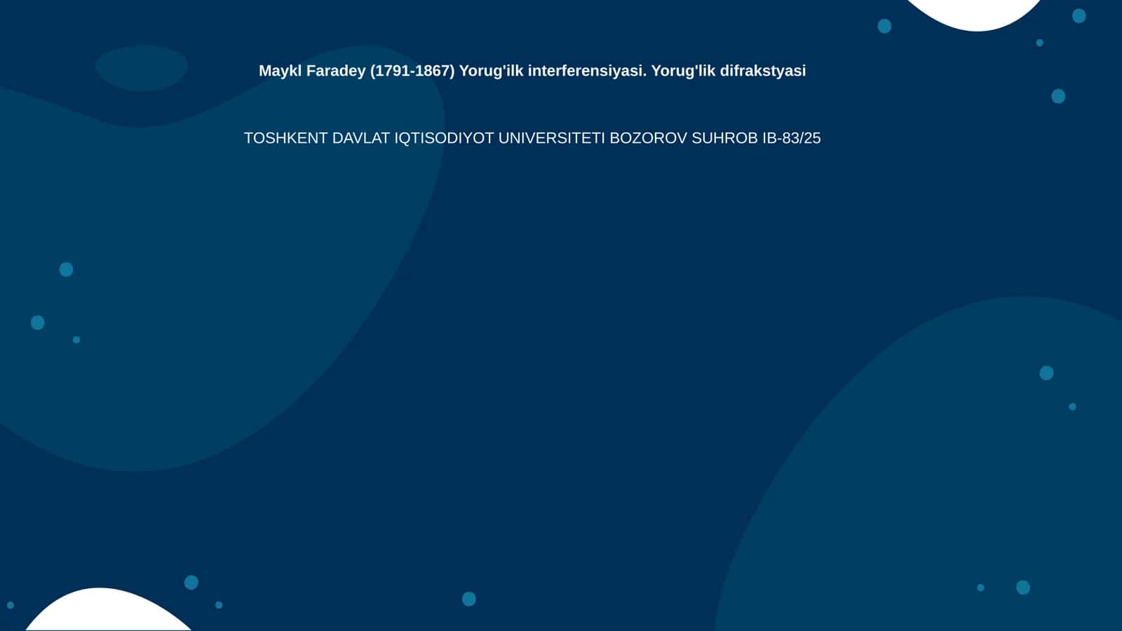 Yorug'ilk interferensiyasi. Yorug'lik difrakstyasi