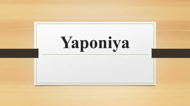 Yaponiya haqida slayd prezentatsiya