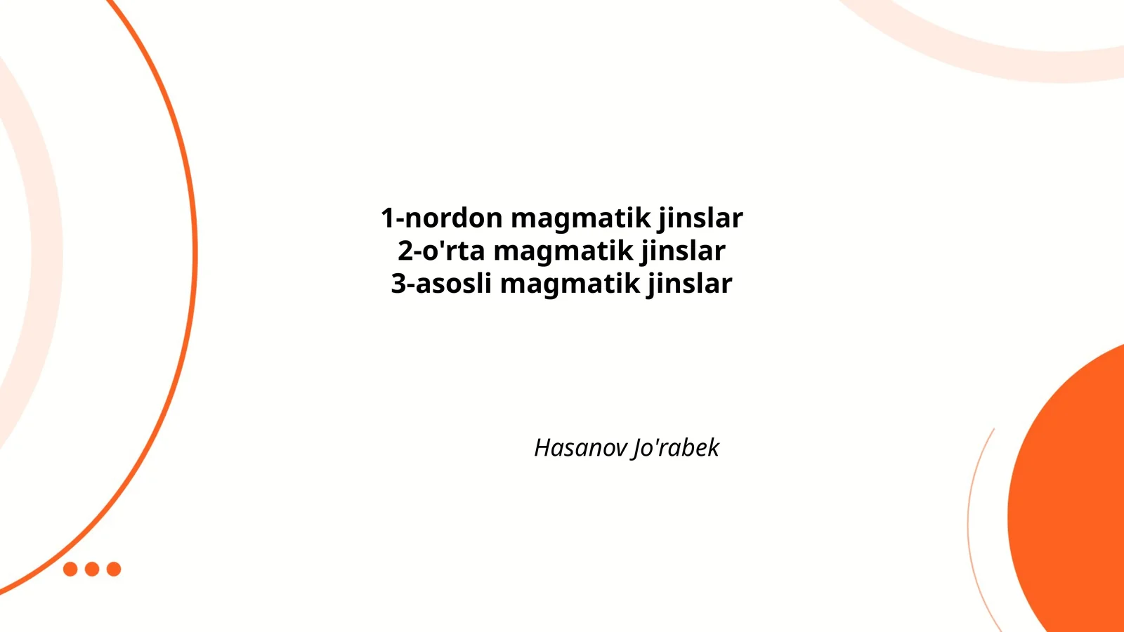 Nordon magmatik jinslar