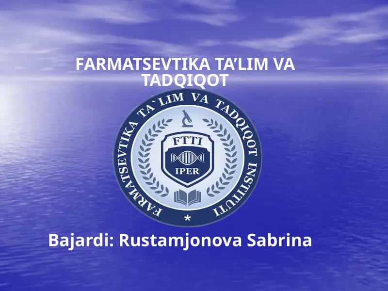 Farmatsevtika Taβlim va Tadqiqot