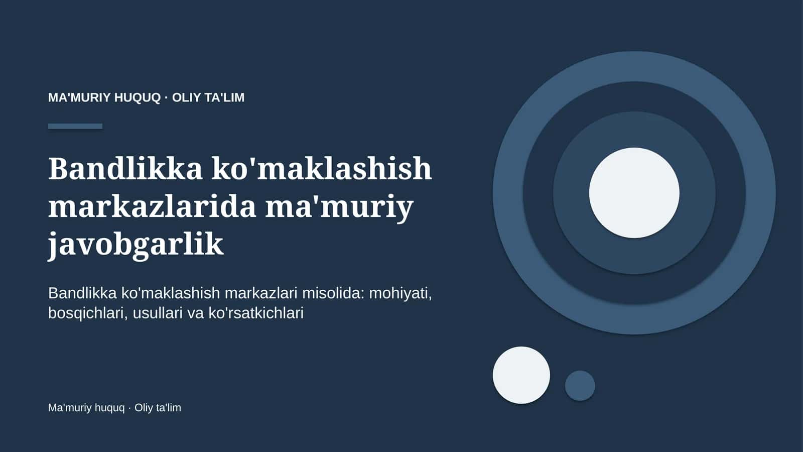 bandlikka ko'maklashish markazlarida ma'muriy javobgarlik 3834
