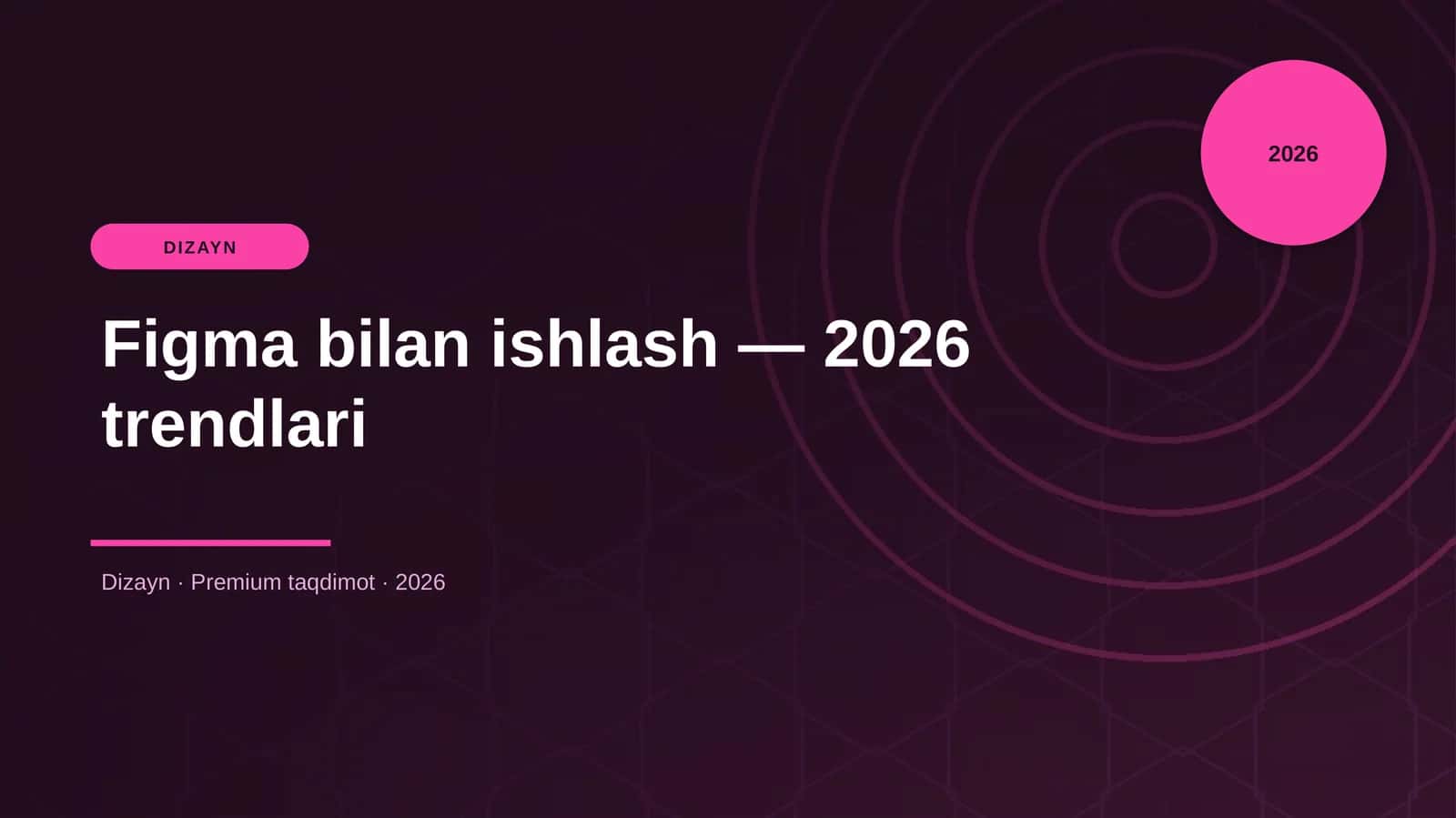 Figma bilan ishlash — 2026 trendlari