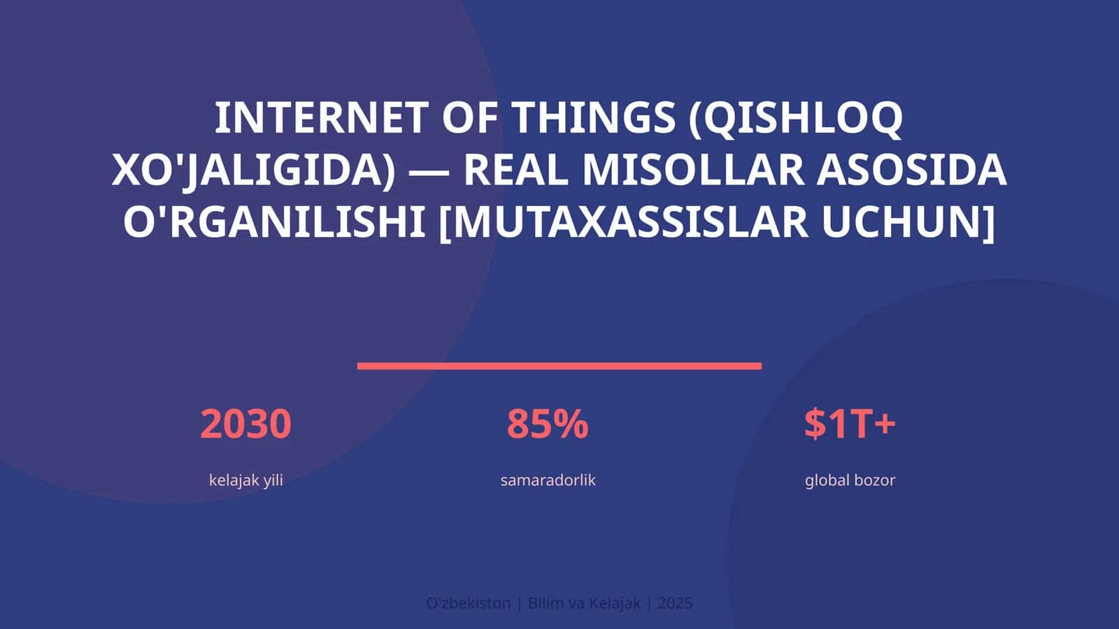 INTERNET OF THINGS (QISHLOQ XO'JALIGIDA) — REAL MISOLLAR ASOSIDA O'RGANILISHI [MUTAXASSISLAR UCHUN]
