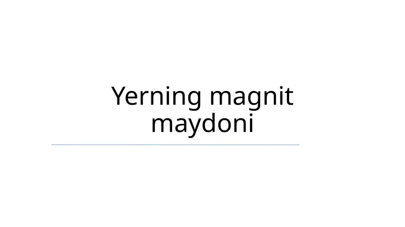 Yerning magnit maydoni