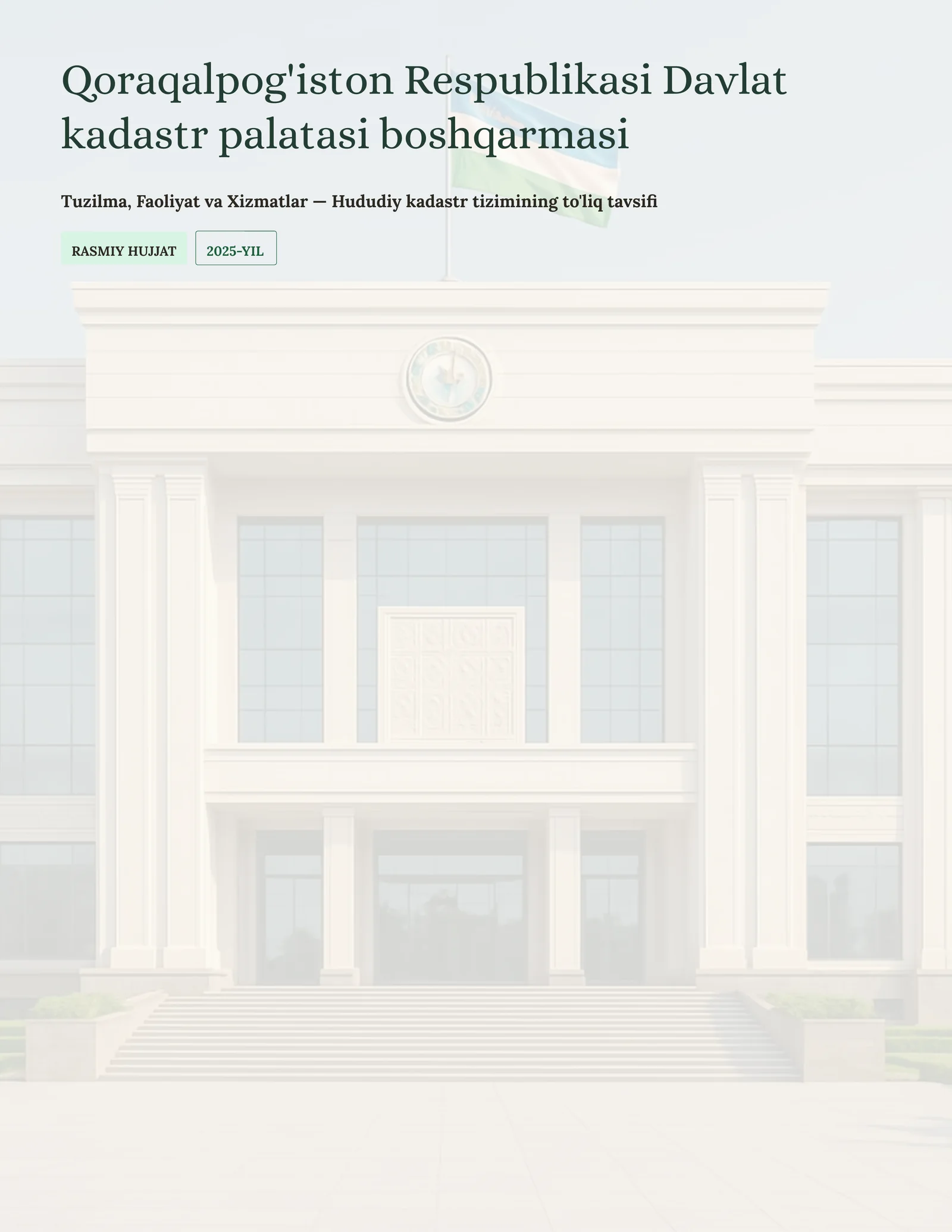 Qoraqalpog'iston Respublikasi Davlat kadastr palatasi boshqarmasi